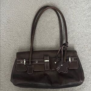 Elegant Brown Leather Handbag